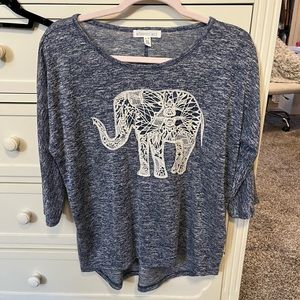Lace Elephant Long Sleeve Shirt